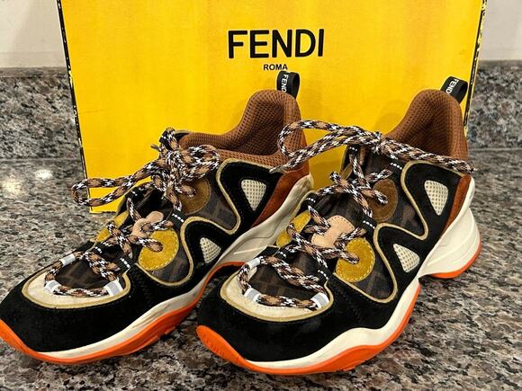 Fendi Brown FFluid Low Top Sneakers Men\'s US10 SPB-TS 339264 main image 5